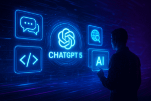 ChatGPT 5 showcasing advanced AI capabilities in text, image, and data processing for the future of artificial intelligence
