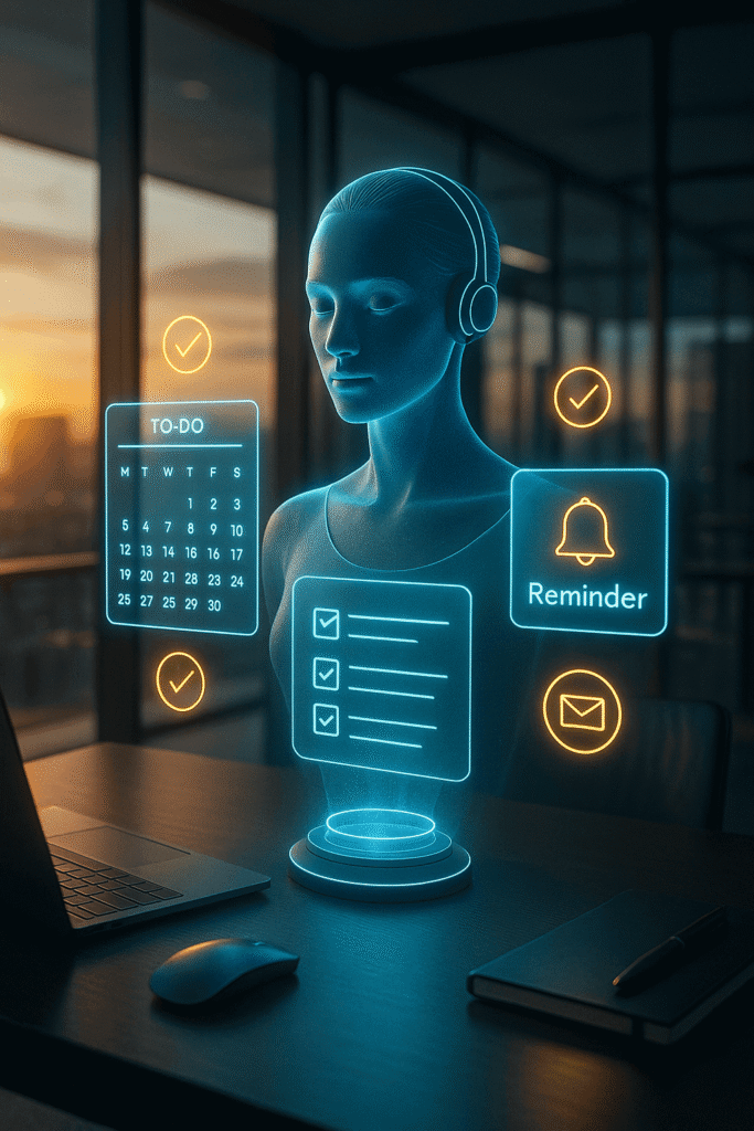 ChatGPT 5 acting as a smart personal assistant for scheduling, prioritizing, and tracking tasks